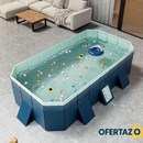 PISCINA PLEGABLE NO INFLABLE DE PLÁSTICO DURO PARA NIÑOS Y ADULTOS