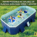 PISCINA PLEGABLE NO INFLABLE DE PLÁSTICO DURO PARA NIÑOS Y ADULTOS